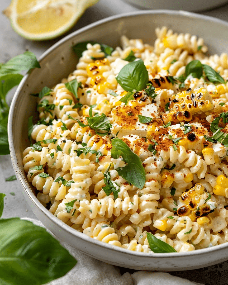 Creamy Street Corn Pasta Salad