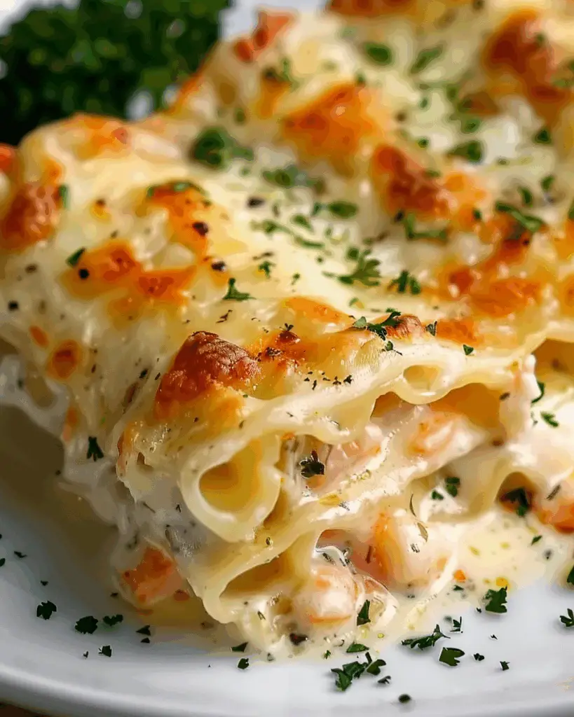 Creamy Seafood Lasagna Rolls