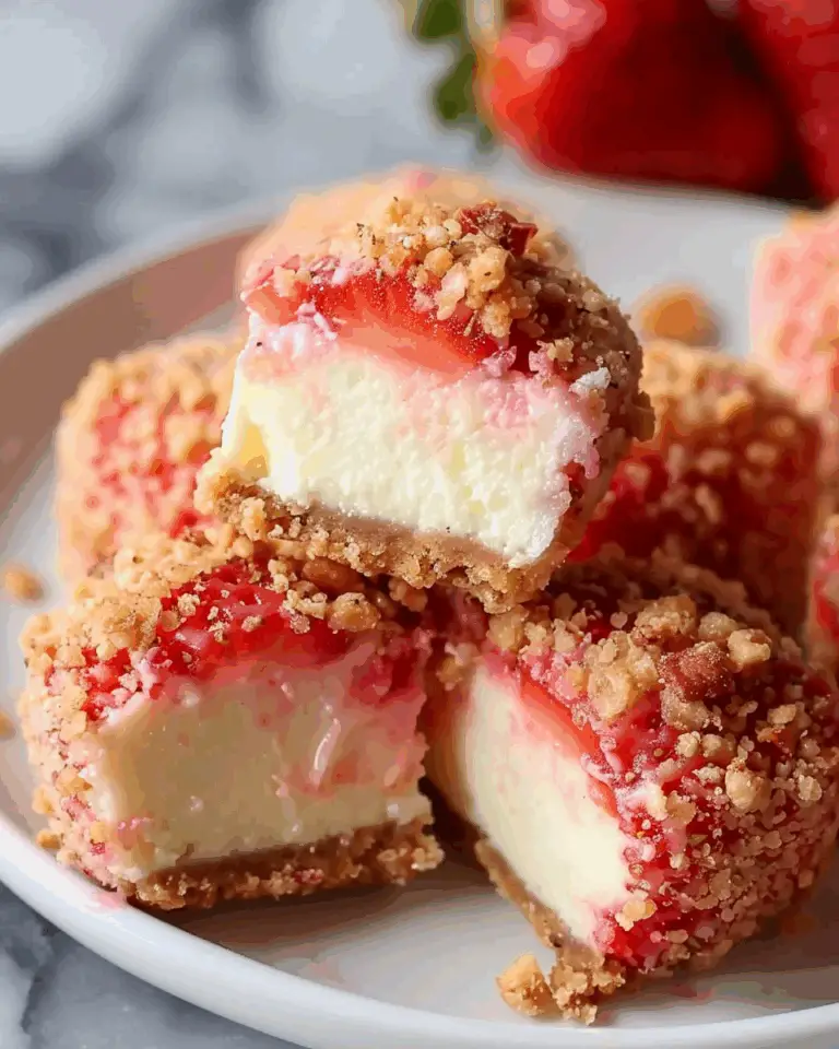 Strawberry Crunch Cheesecake Bites