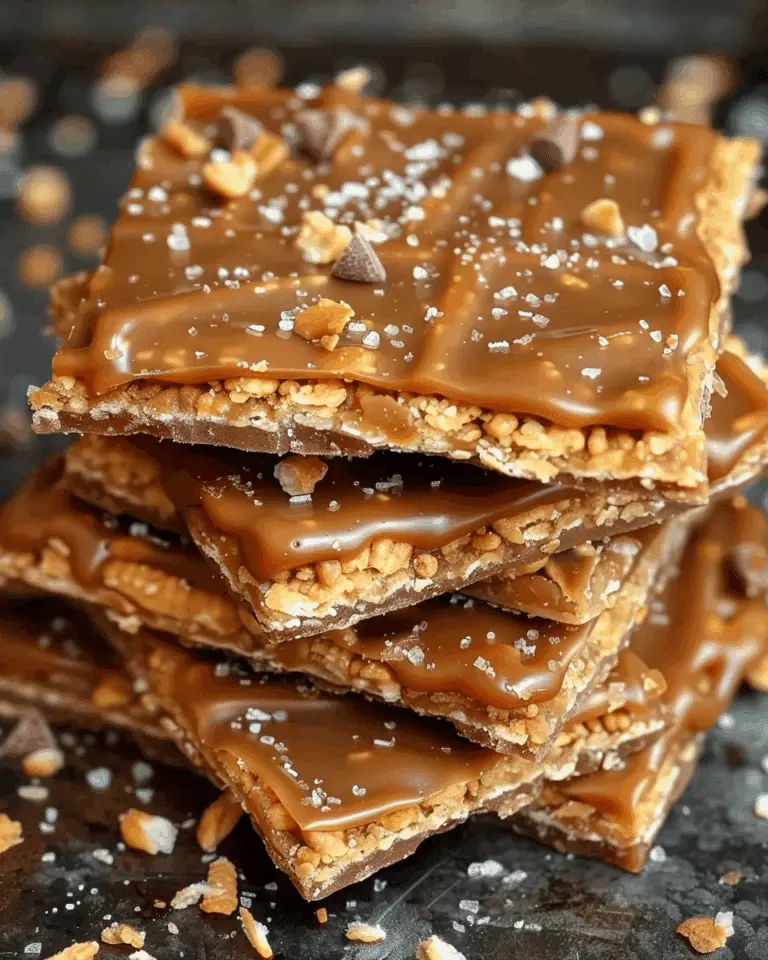 No-Bake Caramel Saltine Crunch Toffee
