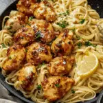 Lemon Garlic Butter Chicken with Parmesan Linguine