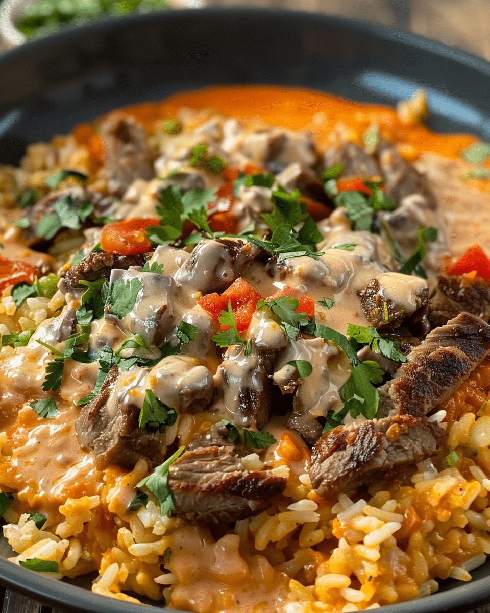 Steak Queso Rice