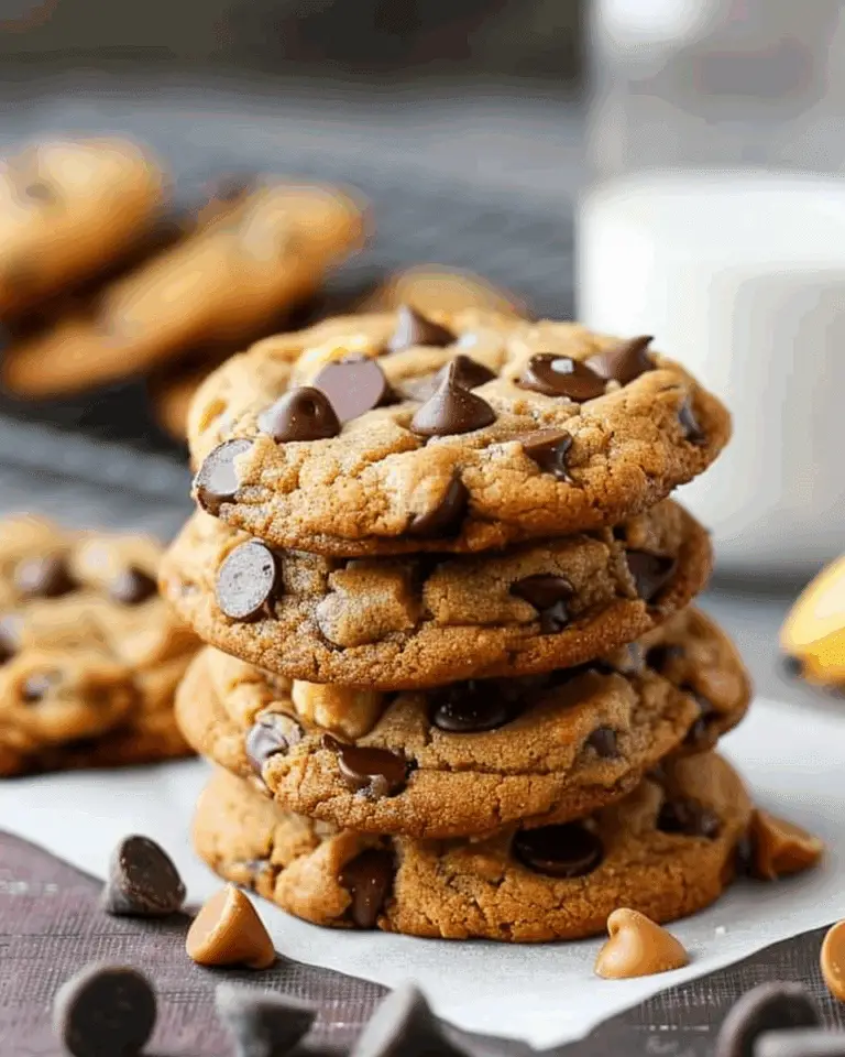 Peanut Butter Banana Chocolate Chip Cookies