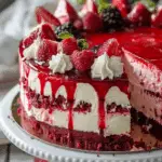 Red Velvet Strawberry Cheesecake