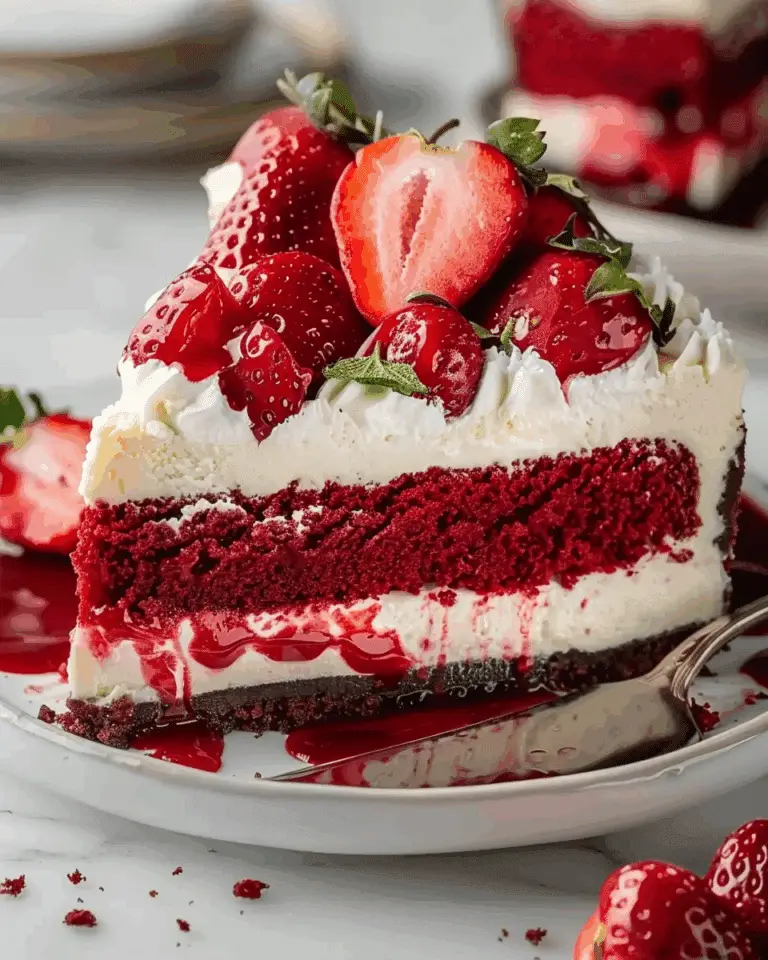 Red Velvet Strawberry Cheesecake