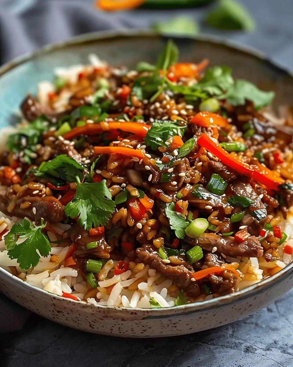 Crispy Chilli Beef Rice