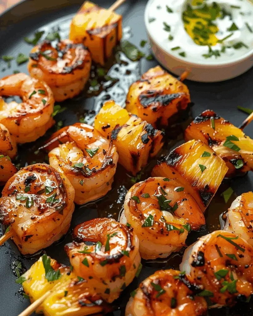 Grilled Shrimp and Pineapple Skewers