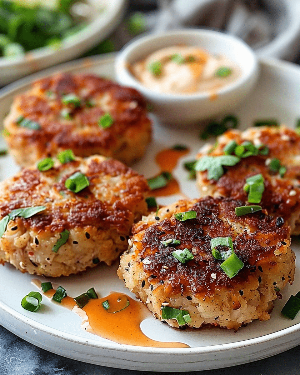 Asian-Inspired Tuna Patties with Spicy Mayo