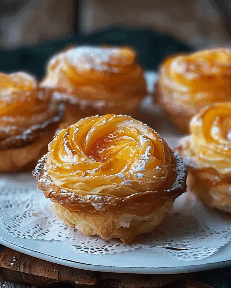 Peach Cinnamon Crescent Cruffins