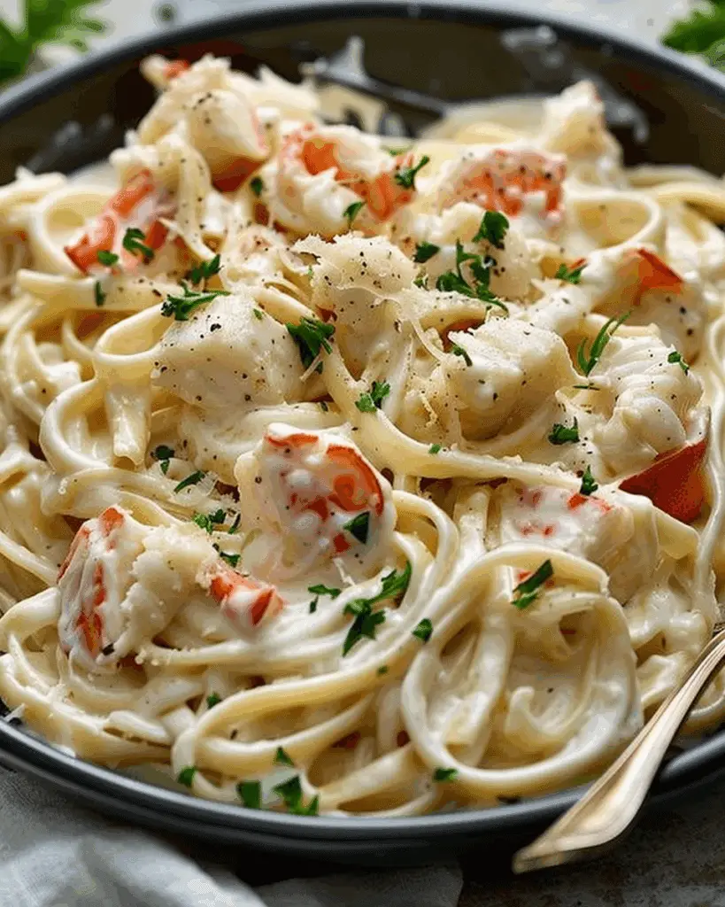 Crab Fettuccine Alfredo
