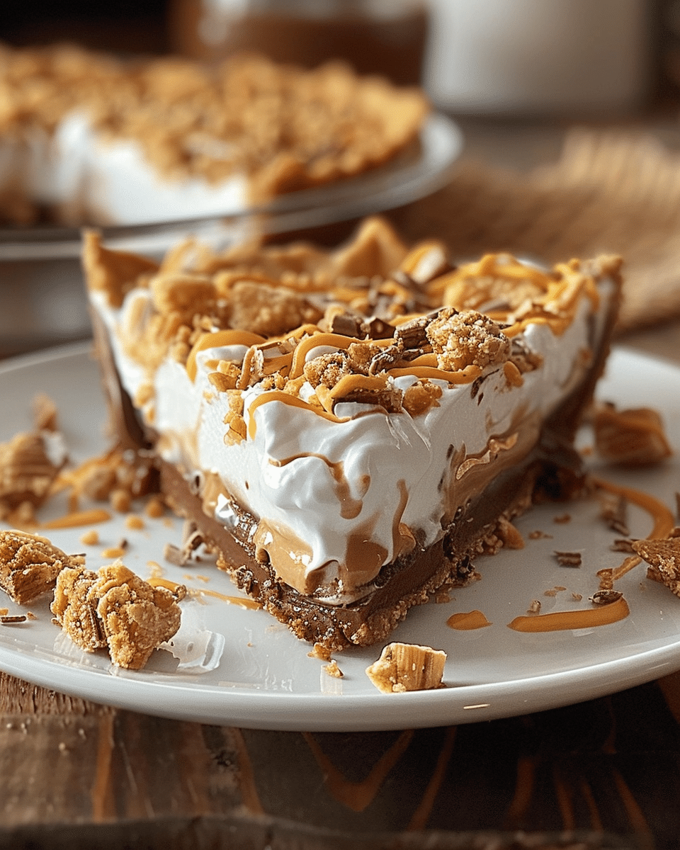 No-Bake Butterfinger Pie