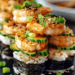 Spicy Shrimp Sushi Stacks