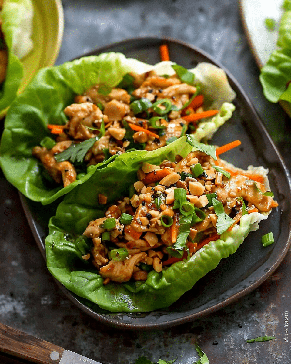 Thai Chicken Lettuce Wraps