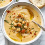 Vegan Garlic Chickpea Soup