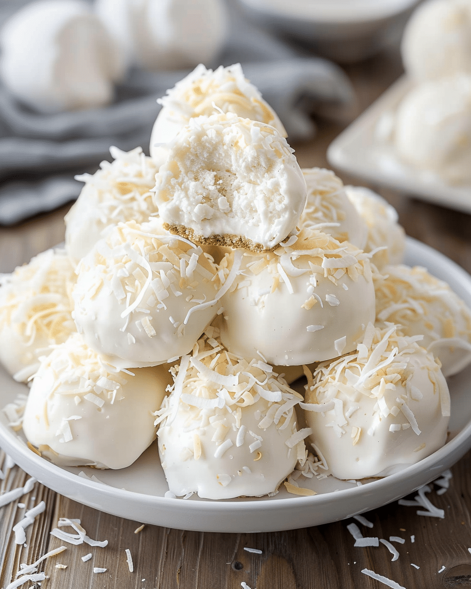 No-bake Coconut Cheesecake Bites