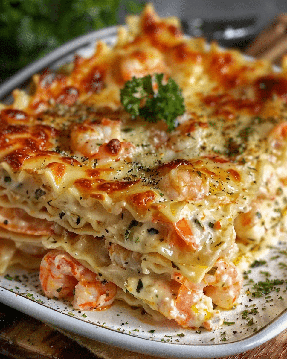 Seafood Lasagna with Shrimp & Crab