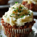 Meatloaf Cupcakes with Whipped Potatoes