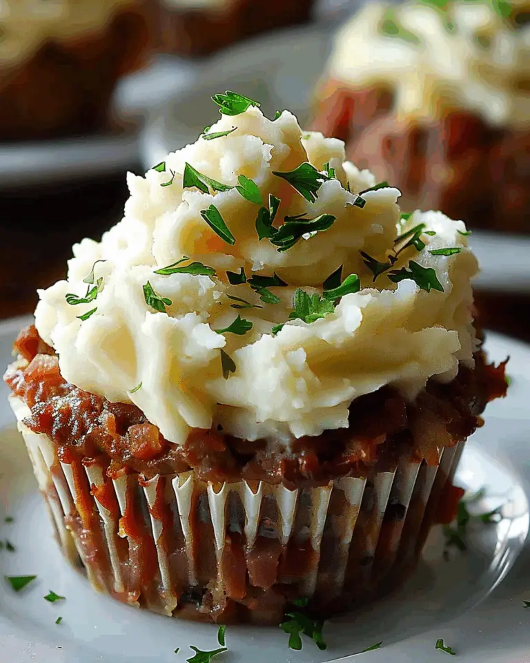 Meatloaf Cupcakes with Whipped Potatoes