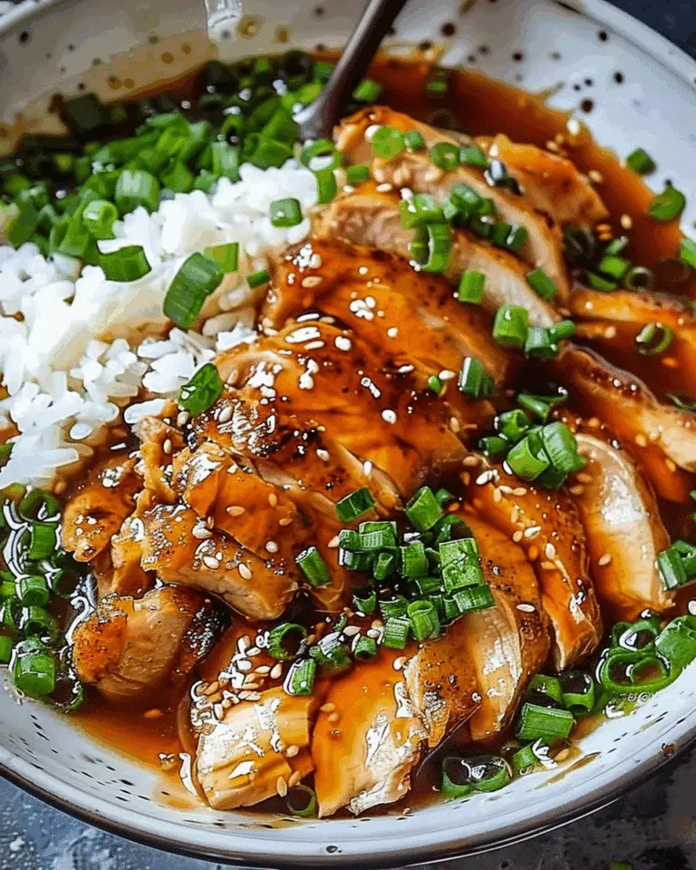 Caramelised Soy Chicken in Garlic Ginger Broth with Rice