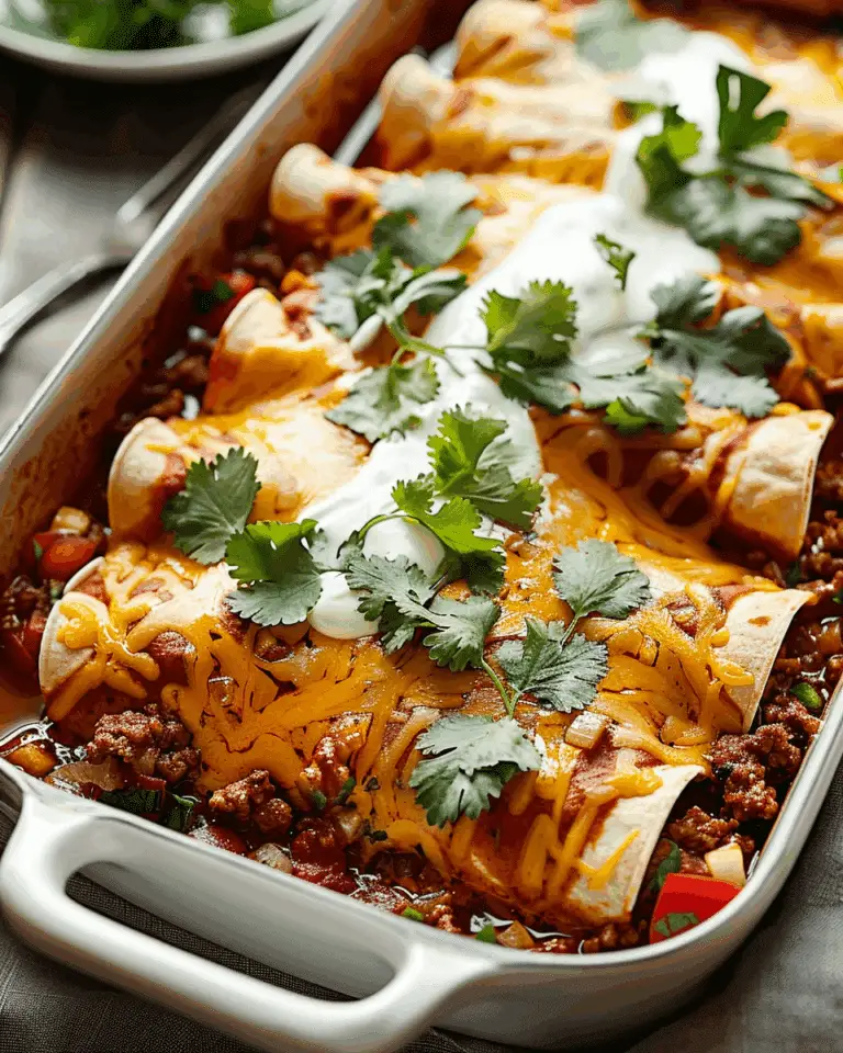 Easy Ground Beef Enchiladas