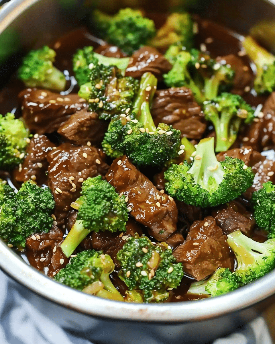 Easy Ginger Garlic Instant Pot Beef and Broccoli