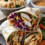 Thai Peanut Chicken Wraps