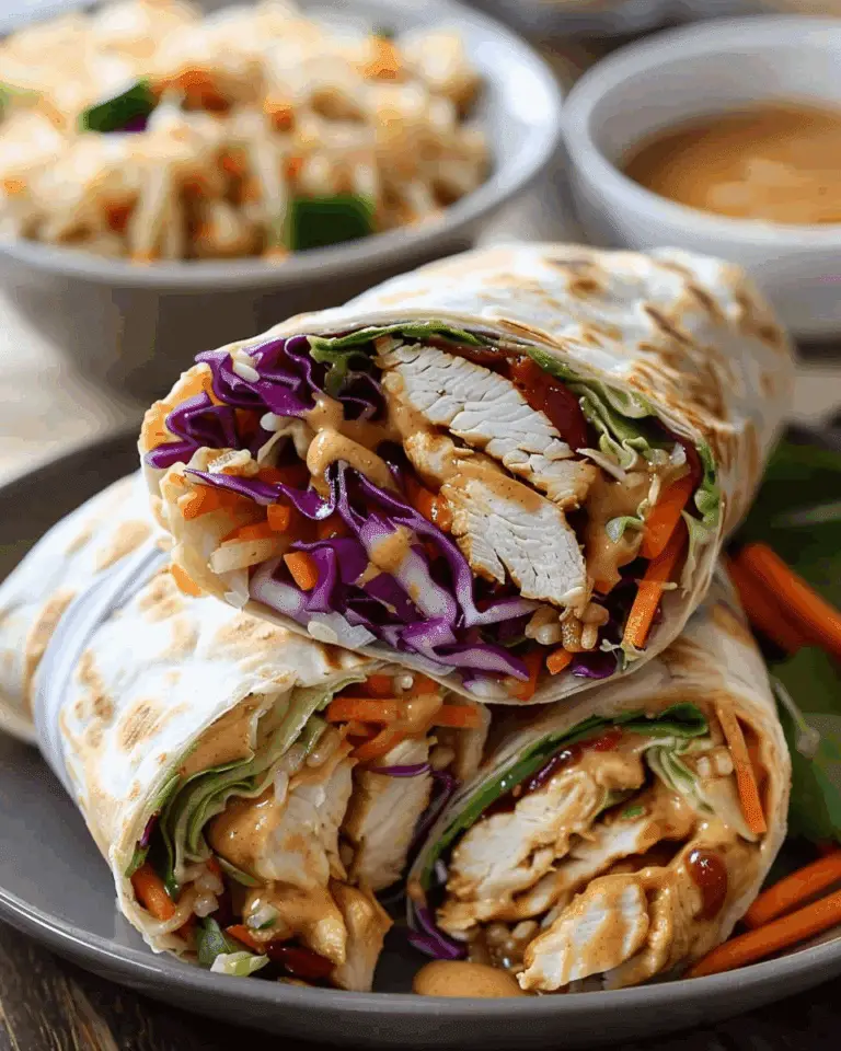 Thai Peanut Chicken Wraps