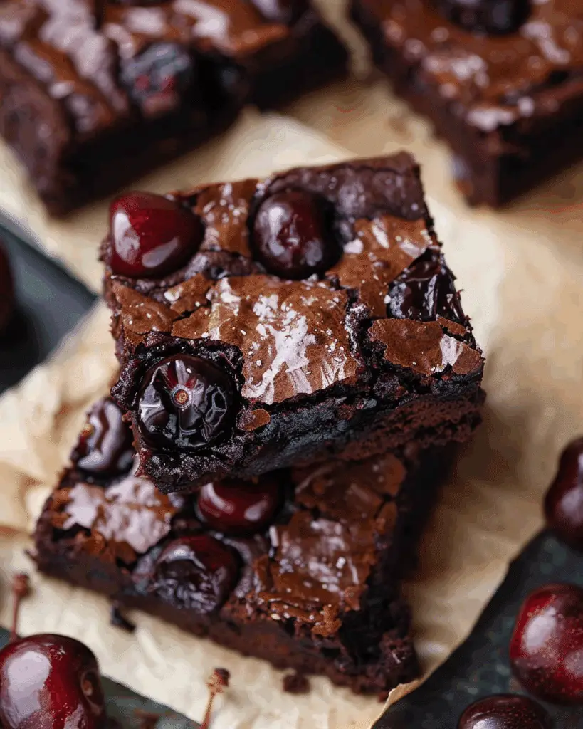 Roasted Cherry Brownies