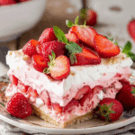 No Bake Strawberry Lasagna