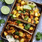 One Pan Chicken & Pineapple Tacos