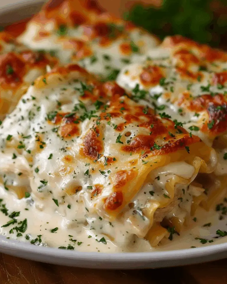 Chicken Alfredo Lasagna Roll Ups
