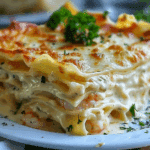 Garlic Butter Shrimp Scampi Lasagna
