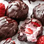 Chocolate Strawberry Frozen Yogurt Bites – Easy