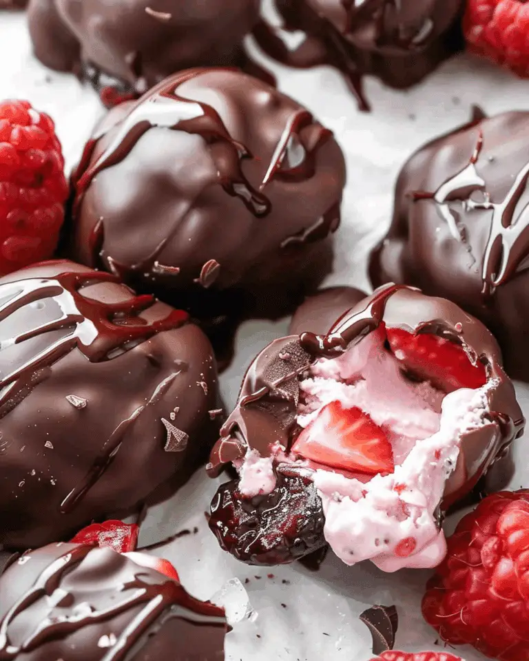 Chocolate Strawberry Frozen Yogurt Bites – Easy