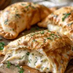 Chicken Alfredo Air Fryer Calzones