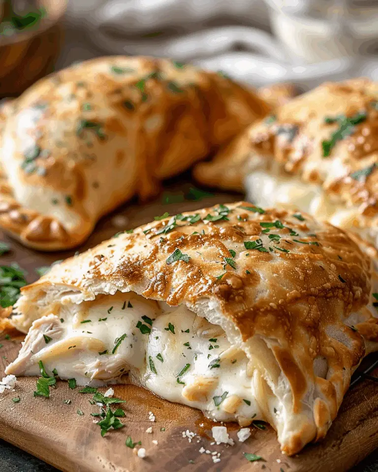 Chicken Alfredo Air Fryer Calzones