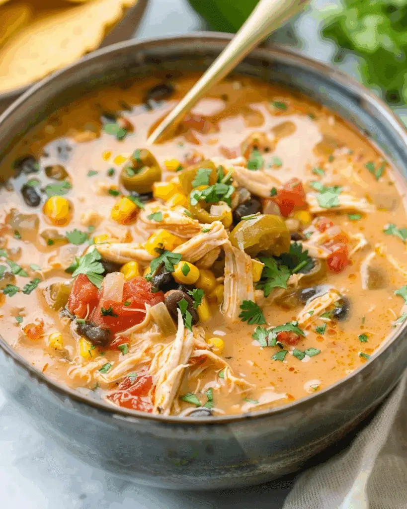 Crockpot Chicken Tortilla Soup