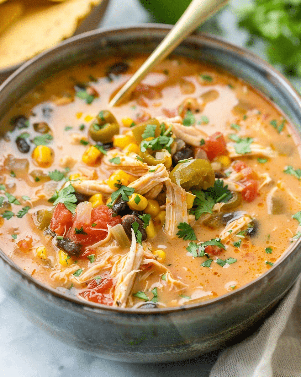 Crockpot Chicken Tortilla Soup