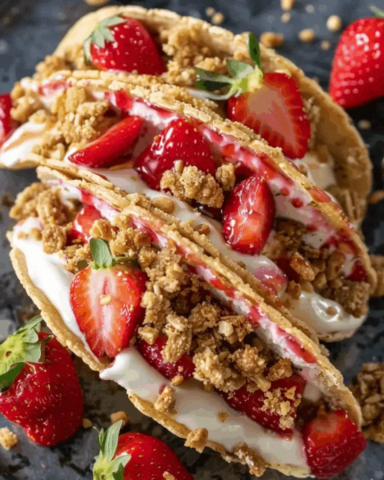 Strawberry Crunch Cheesecake Tacos