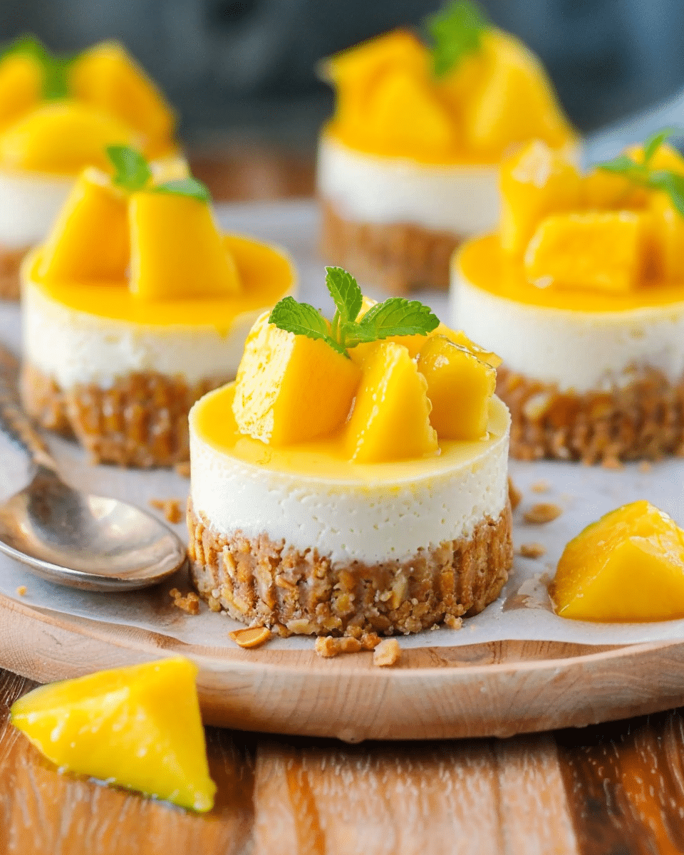 Mini Mango Graham Cheesecake (No Bake)
