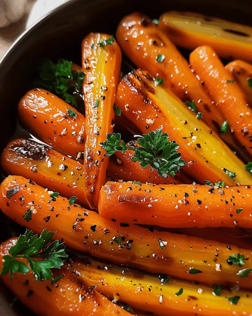 Honey Garlic Roasted Baby Carrots