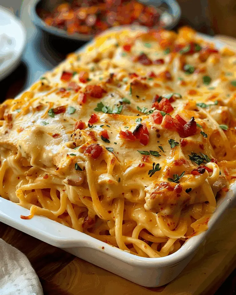 Irresistible Spicy Southern Cheesy Chicken Spaghetti Casserole
