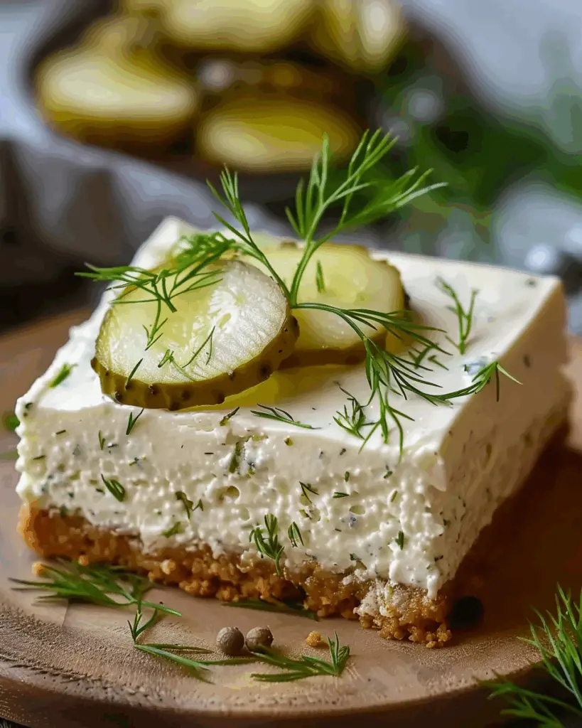 No‑Bake Dill Pickle Cheesecake