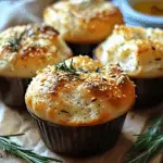Easy Garlic Rosemary Focaccia Muffins
