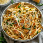 Healthy Garlic Parmesan Chicken Pasta