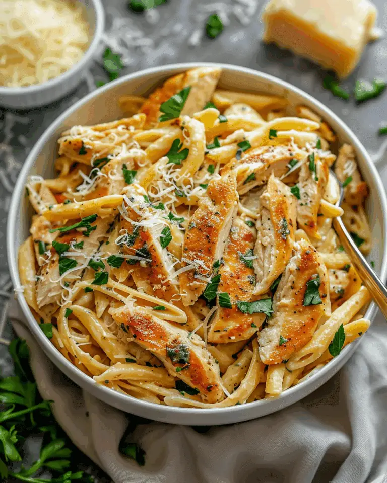 Healthy Garlic Parmesan Chicken Pasta