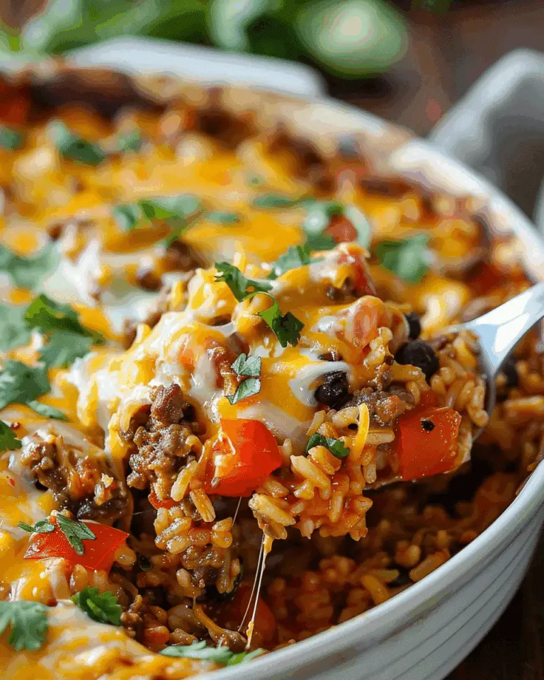 Mexican Beef and Rice Casserole
