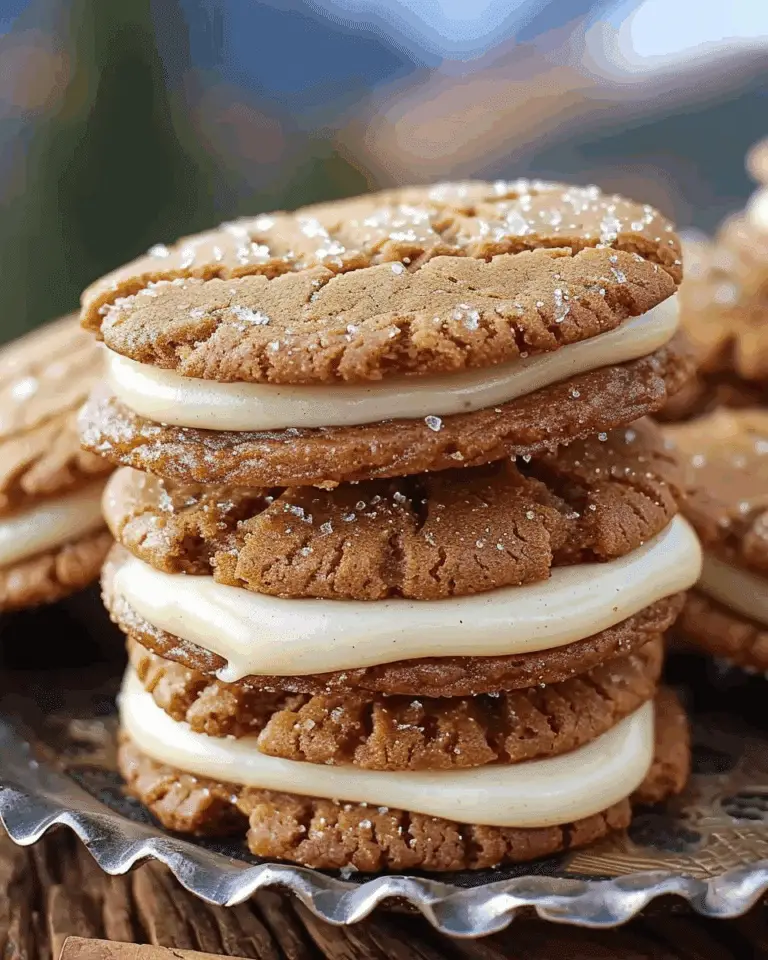 Ginger Molasses Sandwich Cookies with White Chocolate Eggnog Frosting