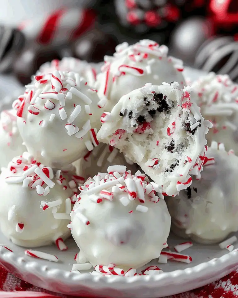 No-Bake Peppermint Bark Snowballs