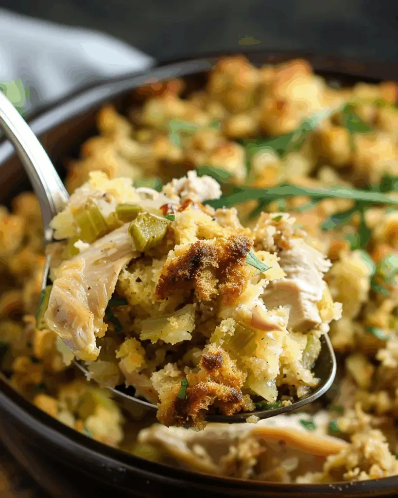 Slow Cooker Chicken and Stuffing